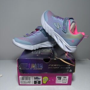 Skechers Kids' Light-Up Sneakers - Purple and Pink